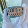 moissanite open face grillz close-up showing VVS sparkle