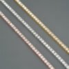 GRA certified VVS moissanite tennis chain detail