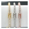 GRA certified VVS moissanite tennis chain detail