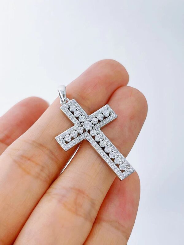 Sterling Silver Eternal Grace Cross Pendant - Image 2