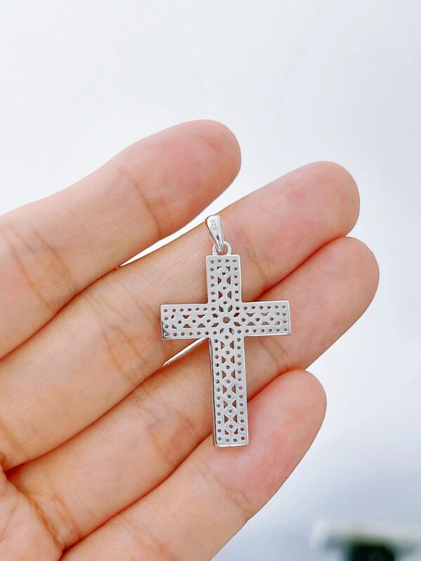 Sterling Silver Eternal Grace Cross Pendant - Image 6