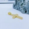 Round Moissanite Cross Necklace - Image 3