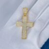 Round Moissanite Cross Necklace - Image 2
