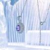 Colored Gemstone Pendant Necklace - Image 3