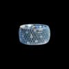 full paved ring iced out ring blue moissanite custom jewelry