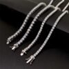 4mm white gold moissanite tennis chains displayed on box surface