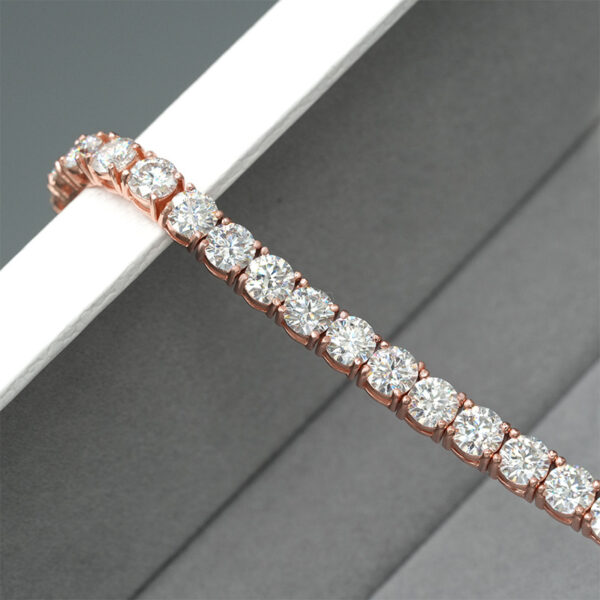 5mm Tennis Chain in Silver Moissanite Necklace - Image 6