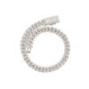 8mm iced out Cuban link chain in 14K gold with VVS moissanite