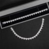 8mm iced out heart tennis chain necklace and bracelet with VVS moissanite stones