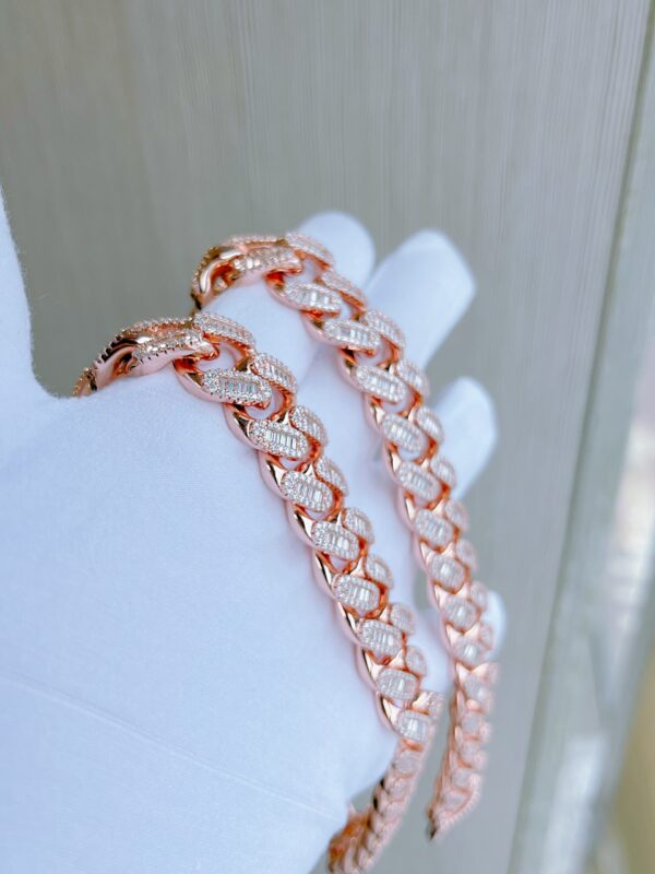 15mm Baguette Moissanite Cuban Chain - Image 3