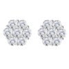 Flower Stud Earrings in Silver Moissanite - Image 2