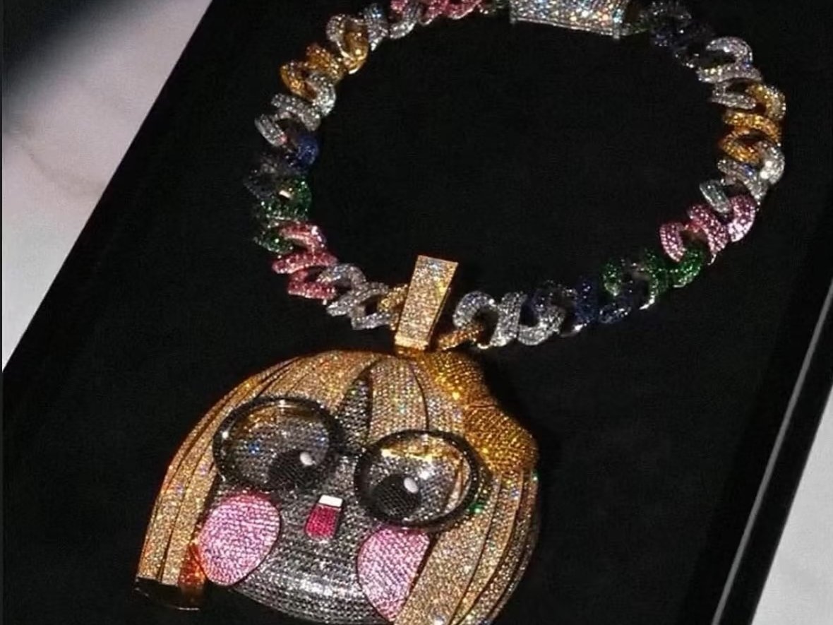 girls Pendant colorful custom hip hop Jewelry
