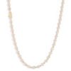 Gold 6.5mm Special Links Tennis Chain hanging on white background, front display simulating wear