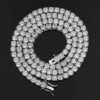 4mm iced out tennis necklace close-up showing sparkle