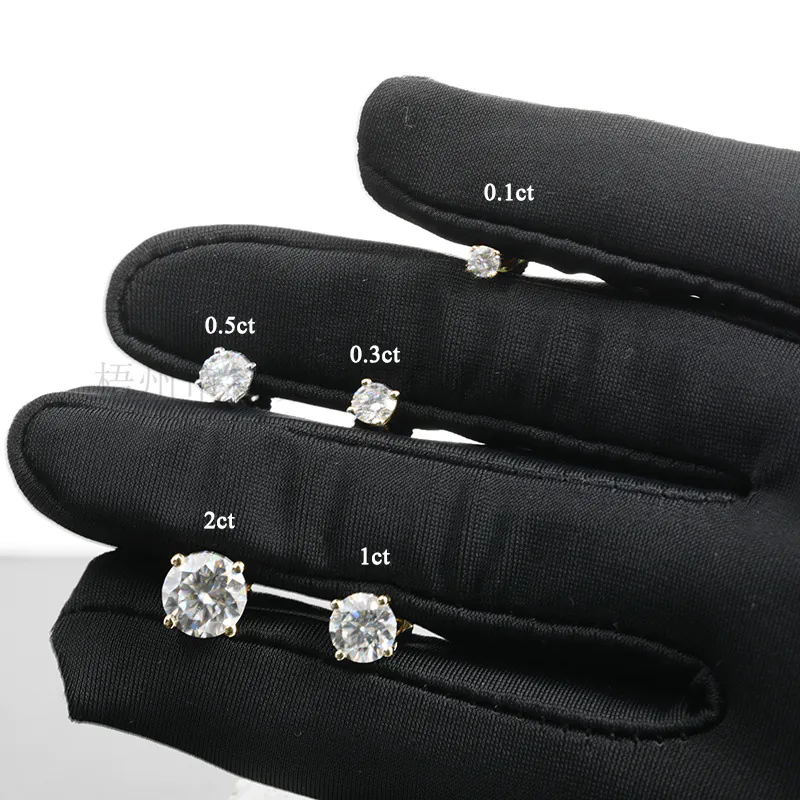 2.0ct Moissanite Basket Stud Earrings - Image 5