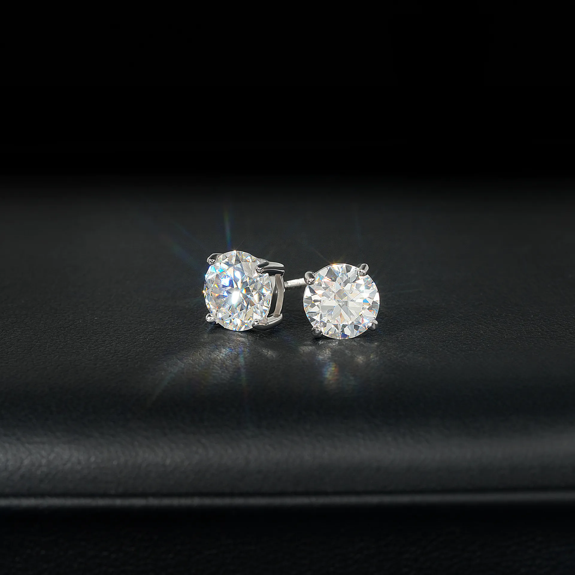 2.0ct Moissanite Basket Stud Earrings - Image 3