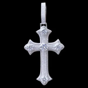 iced out cross necklace-mens jewelry-hip hop jewelry