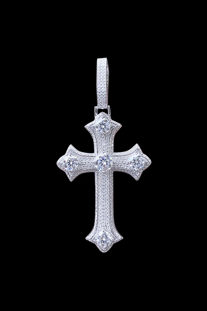 iced out cross necklace-mens jewelry-hip hop jewelry