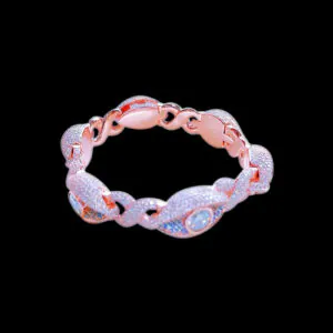 iced evil eyes bracelet - lucky bracelet- handmade fine Jewelry
