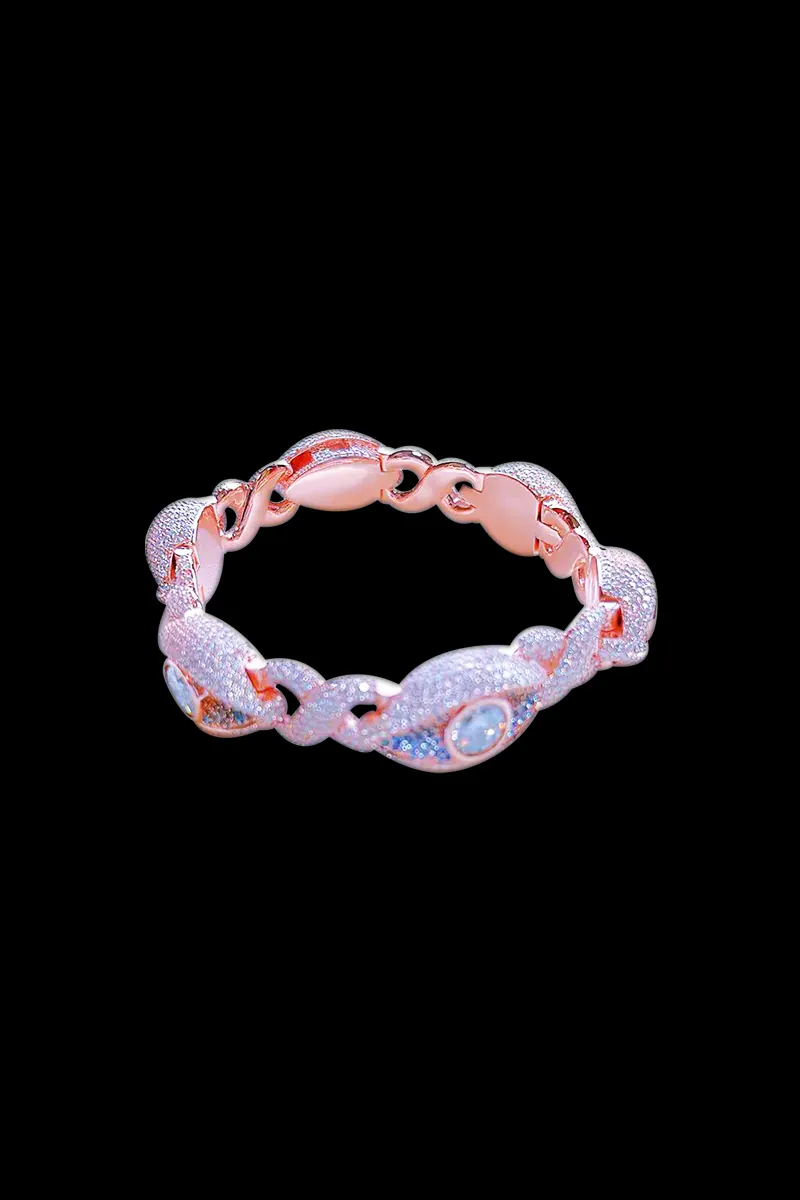 iced evil eyes bracelet - lucky bracelet- handmade fine Jewelry