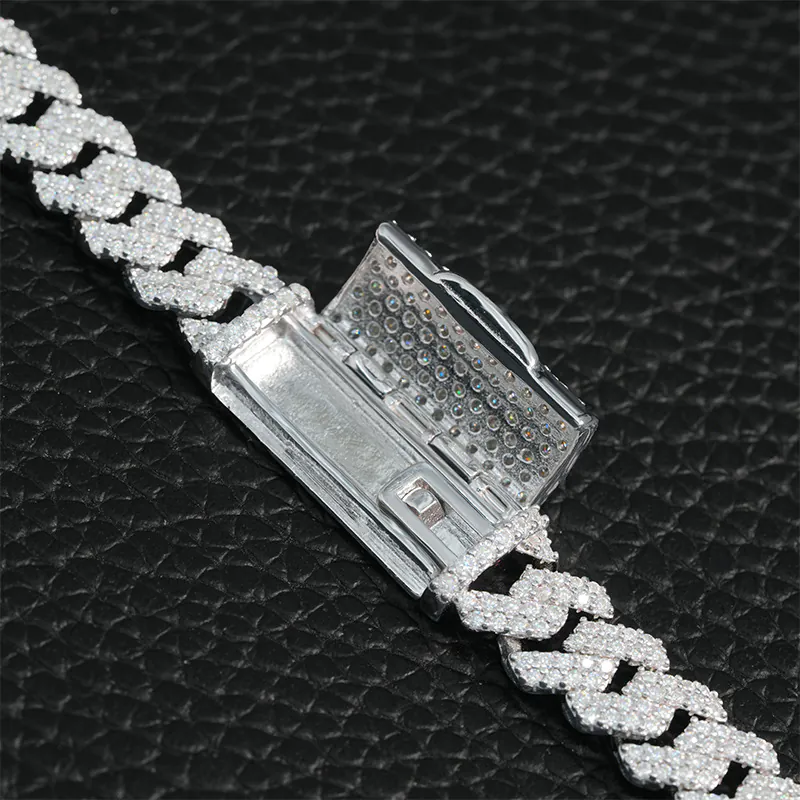 Custom clasp detail on VVS iced out Cuban chain