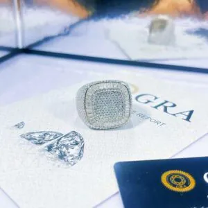 Square Full-Pavé Statement Ring