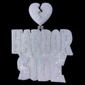 customsilvermoissanitehiphopnameletterpendantnecklace