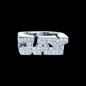 Custom Iced Out Name Ring “Jay” – VVS Moissanite, 925 Silver