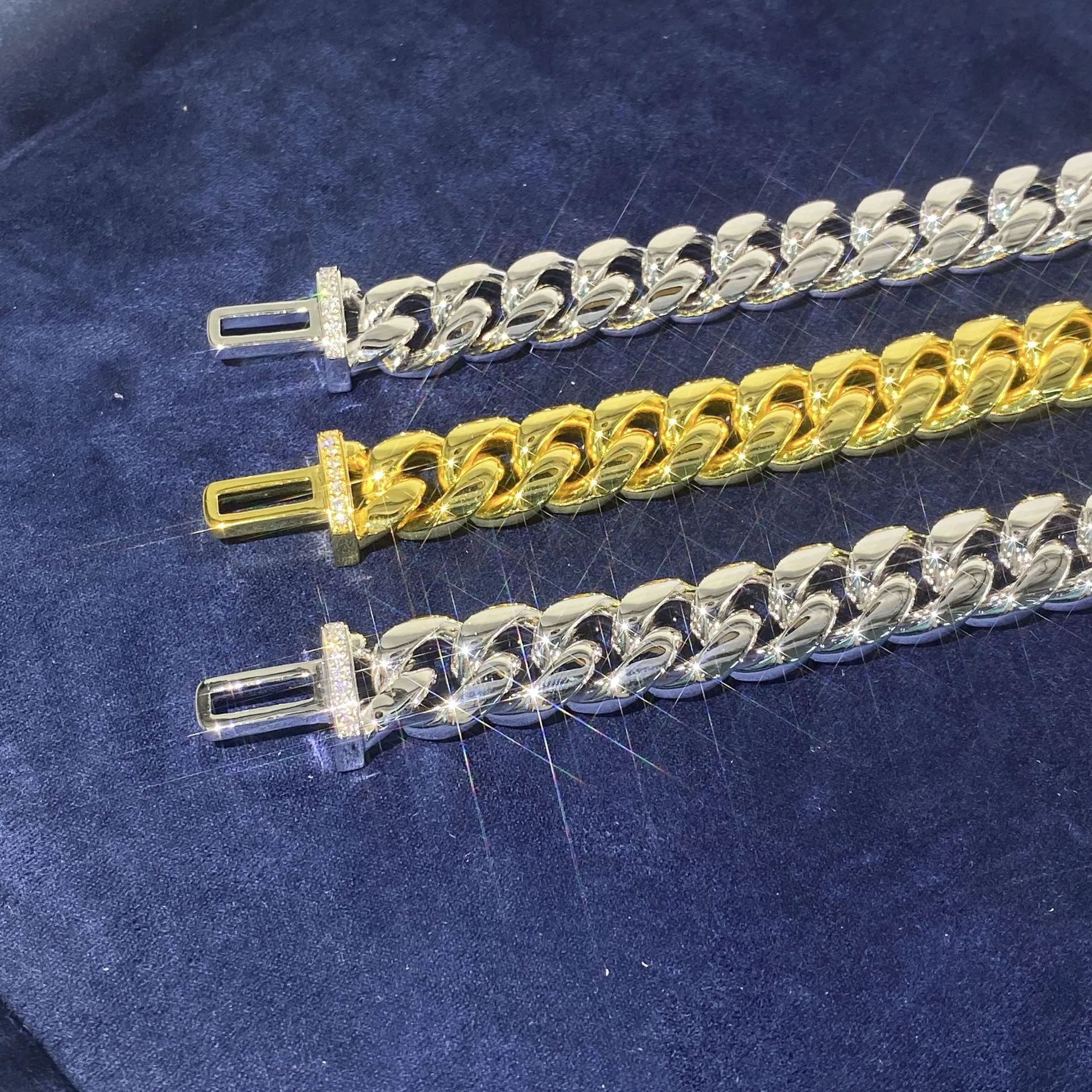 10mm Miami Cuban Chain - Iced Box Clasp - Image 3