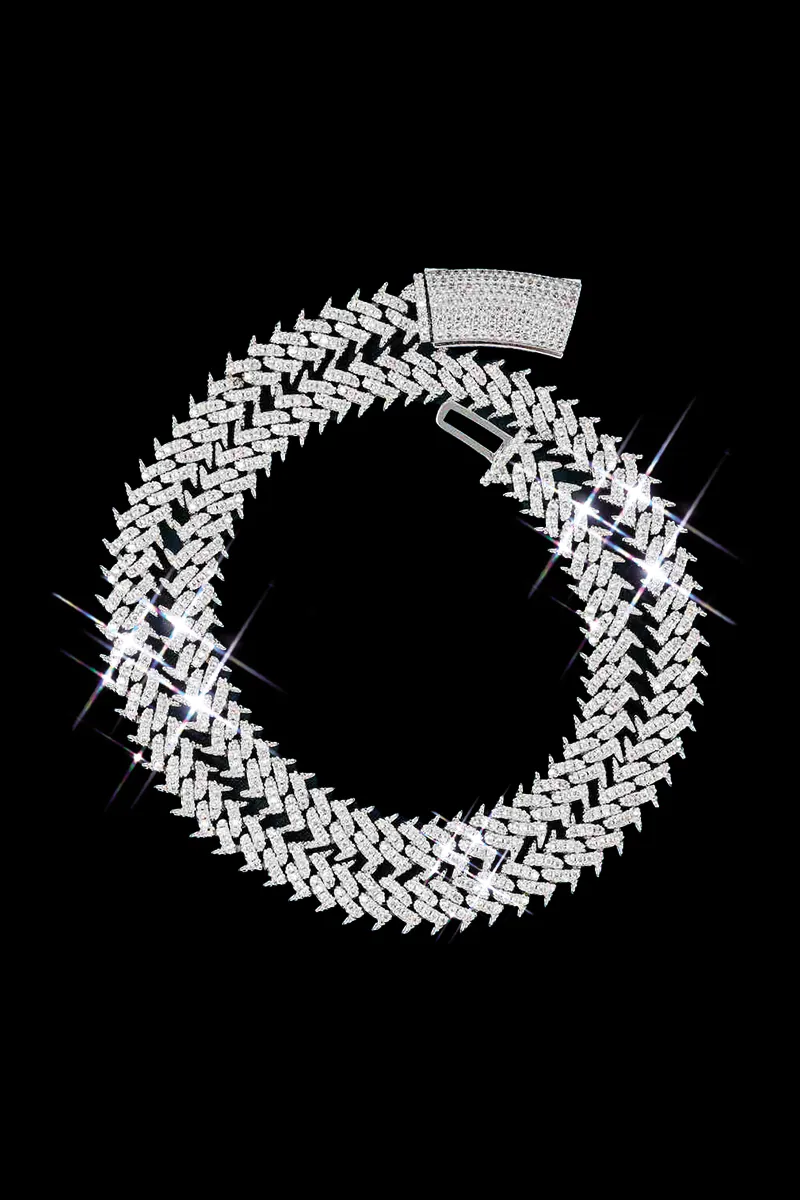 10mm spiked Cuban Link Chain- Hip Hop Jewelry