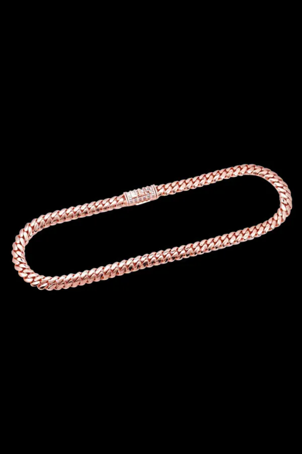 12mm Cuban Link Chain- Bold Chain for Men - 14K Rose gold