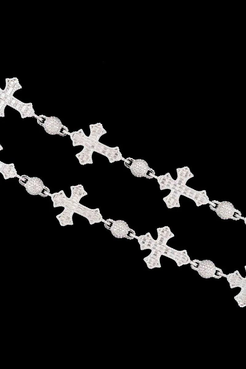 VS moissanite iced out chain with micro pave setting