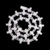 15MM Iced Cross Infinity Link Chain – 14K Gold, VVS Moissanite - Image 3