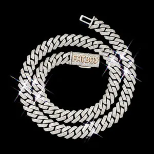 15mm Cuban Link Chain VVS Moissanite- Custom Hip Hop Jewelry