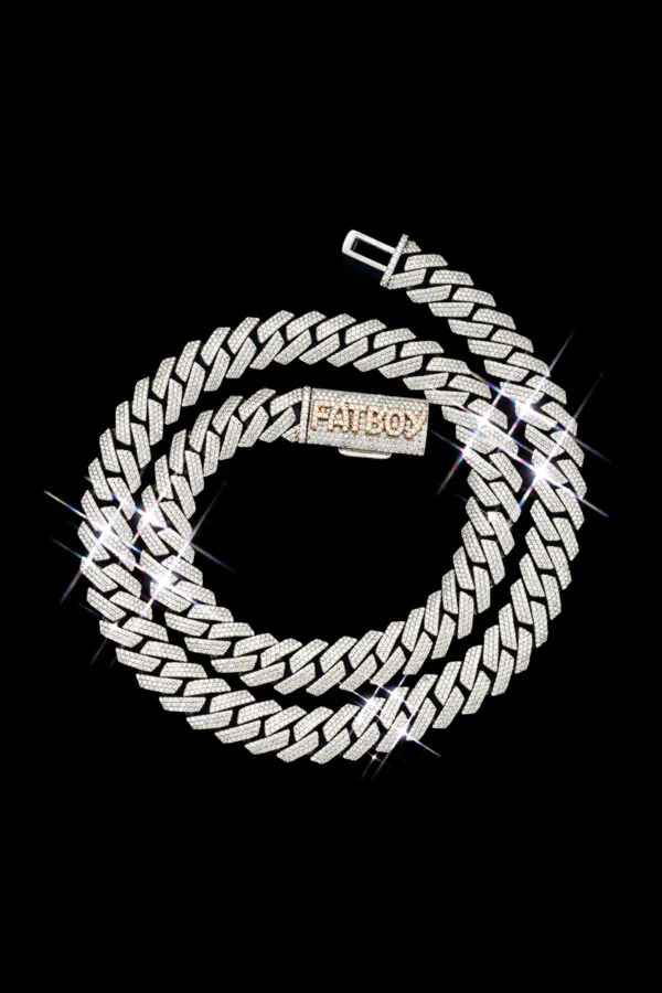 15mm Cuban Link Chain VVS Moissanite- Custom Hip Hop Jewelry