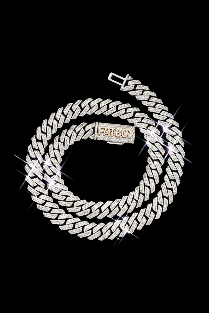 15mm Cuban Link Chain VVS Moissanite- Custom Hip Hop Jewelry