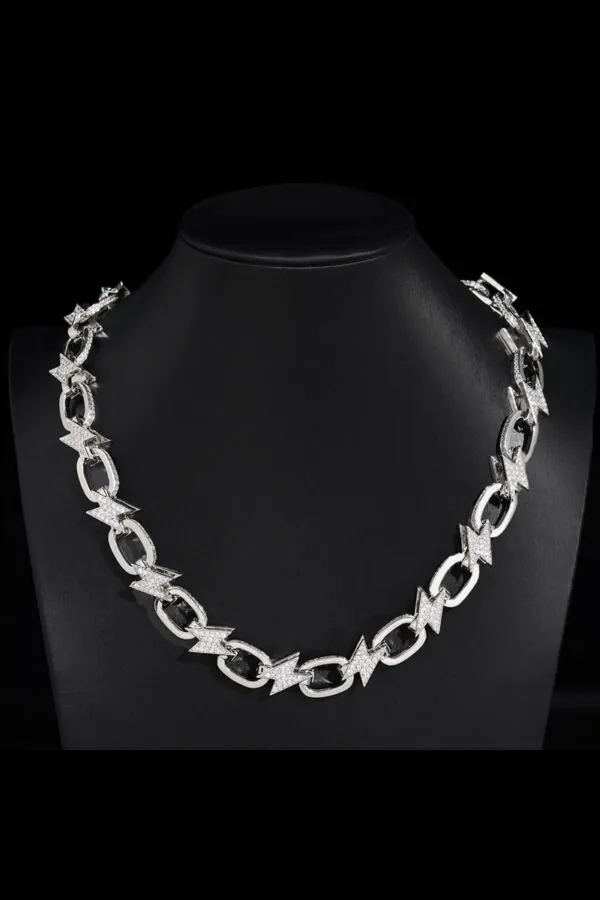 Custom bolt necklace in 14K gold plating