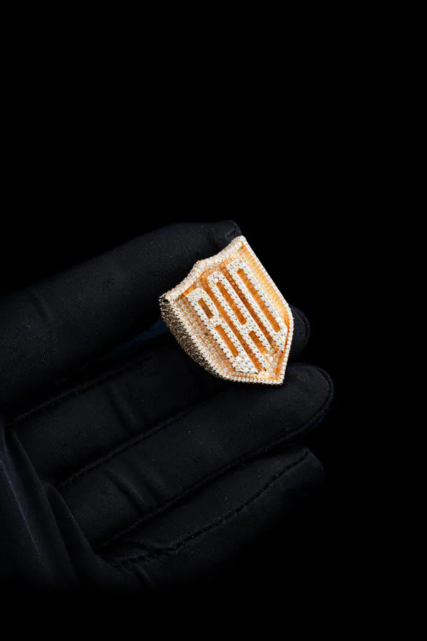 Iced out hip hop name ring with VVS stones