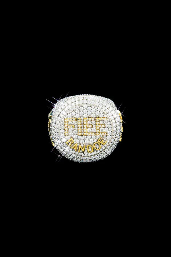 Sterling silver gold plated custom ring