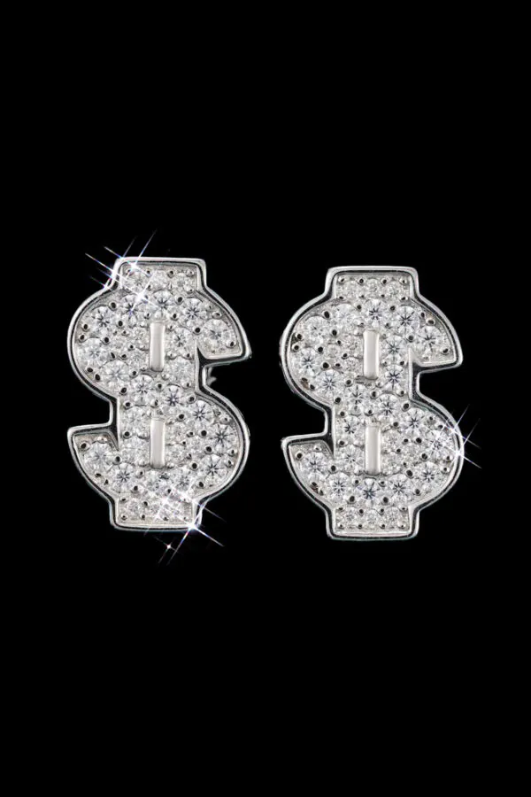 Gold plated sterling silver dollar earrings
