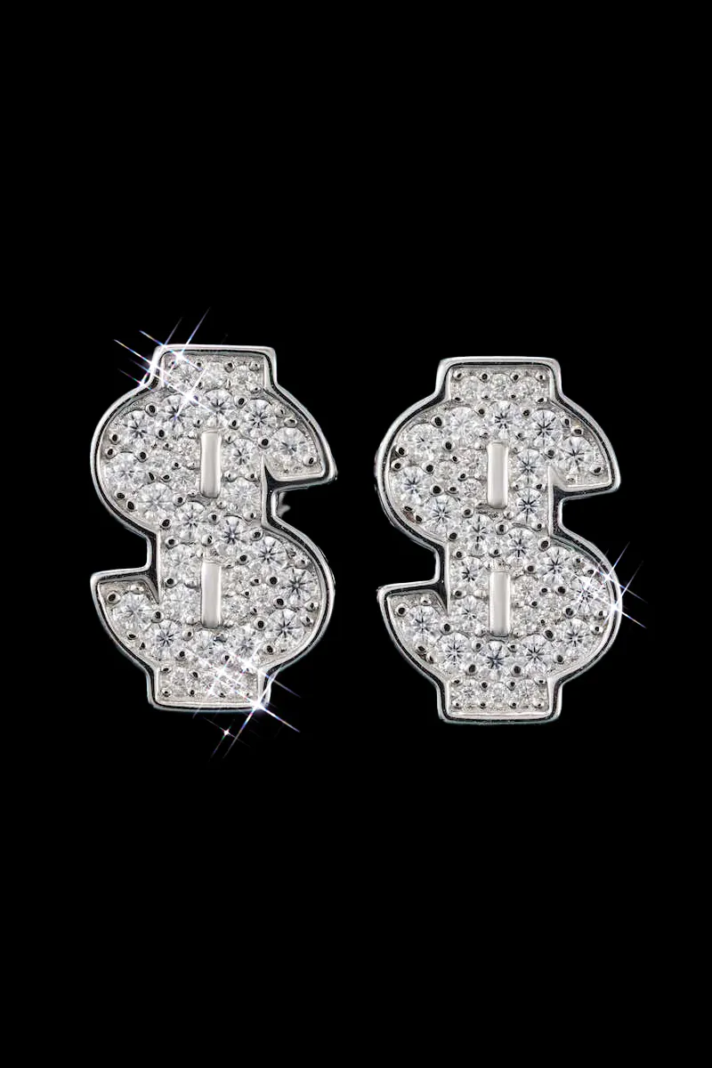 Gold plated sterling silver dollar earrings