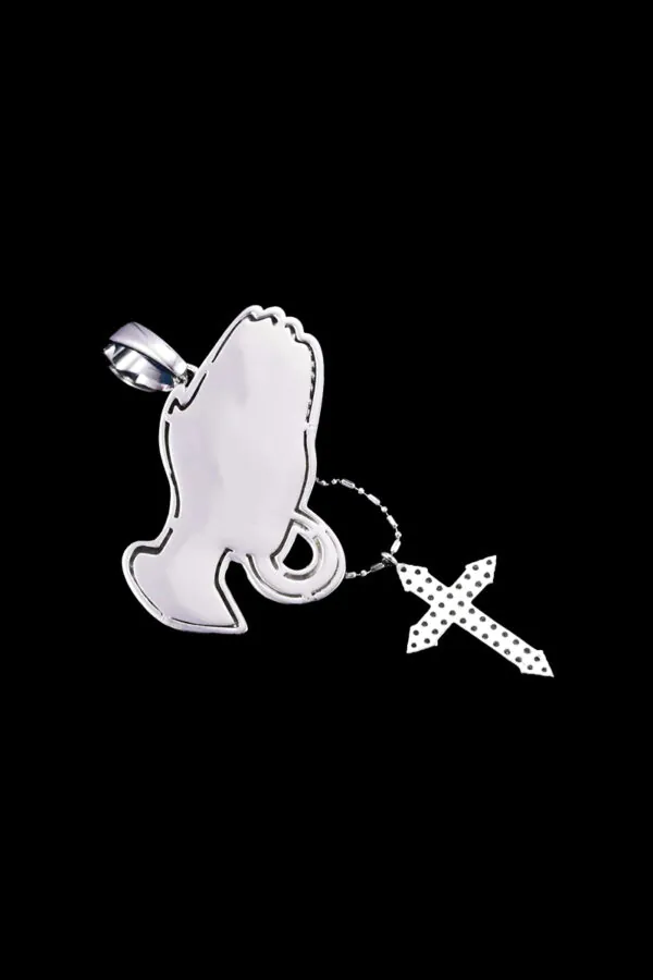 Spiritual hip hop pendant with gold finish backside