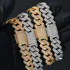 Two gold and Two silver 14mm brass Cuban bracelet wrapped around a cylinder for wear simulation
